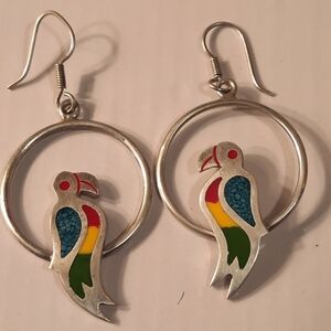 Colorful925 Parrot Bird Earrings